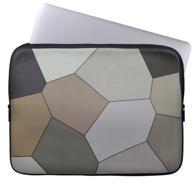 Modern Trendy Earth Toned Pattern Laptop Sleeve (Front)