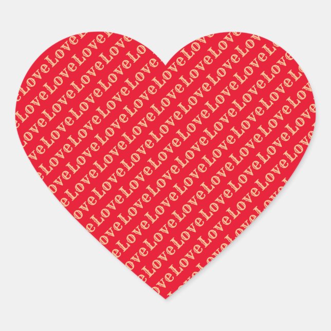 Modern Trendy Elegant Best Popular Love Heart Sticker (Front)