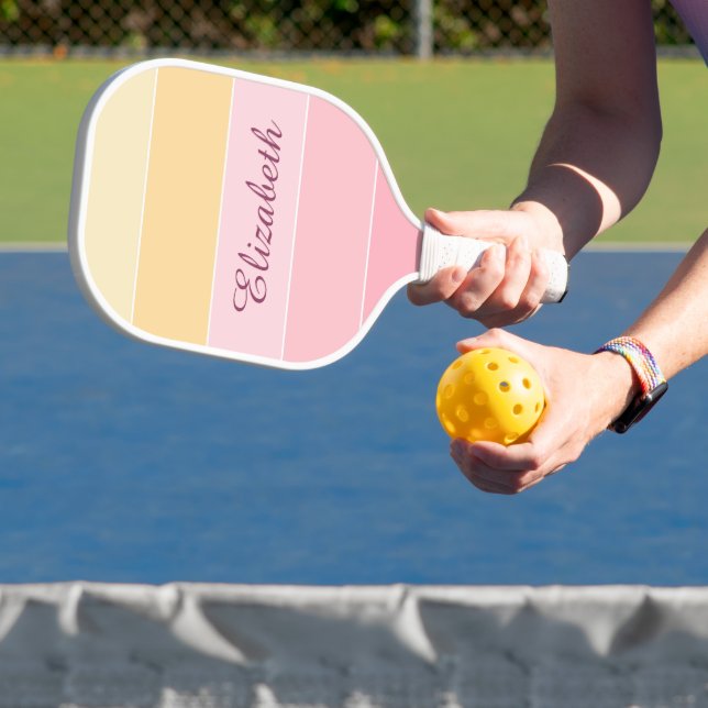 Modern Trendy Elegant Colours Template Personalise Pickleball Paddle (Insitu)