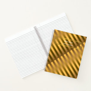 Modern Trendy Elegant Gold Notebook