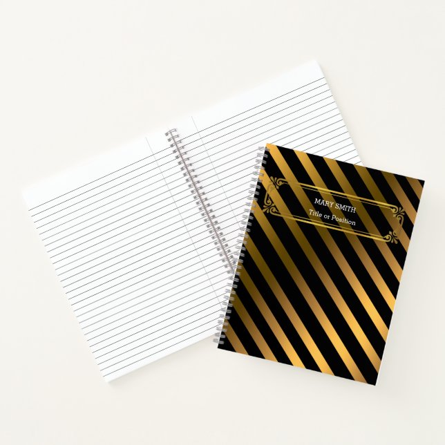Modern Trendy Elegant Gold Notebook (Inside)