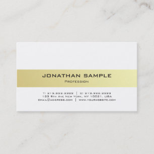 Modern Trendy Elegant Gold Sleek Design Luxury Business Card