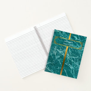 Modern Trendy Elegant Marble Gold Notebook