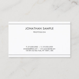 Modern Trendy Elegant Minimalist Professional Chic Business Card