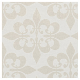 Modern Trendy Elegant Vintage Beige Damask Fabric