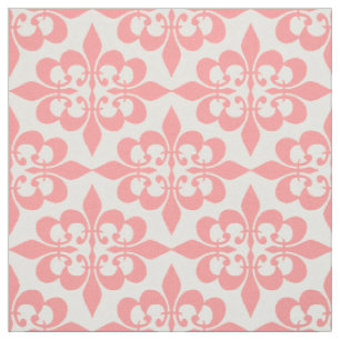 Modern Trendy Elegant Vintage Pink Damask Fabric