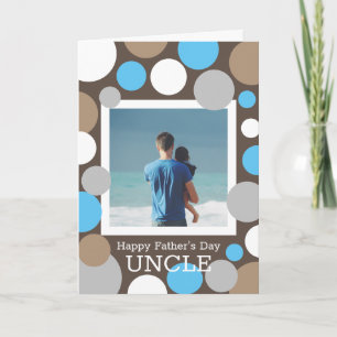 Modern & Trendy Father's Day w/Photo Uncle Card