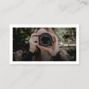 Modern Trendy Full Photo Photography Photographer  Business Card