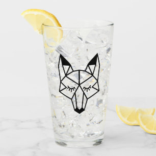Modern Trendy Geometric Fox Glass