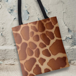 Modern Trendy Giraffe Pattern Safari Animal  Tote Bag