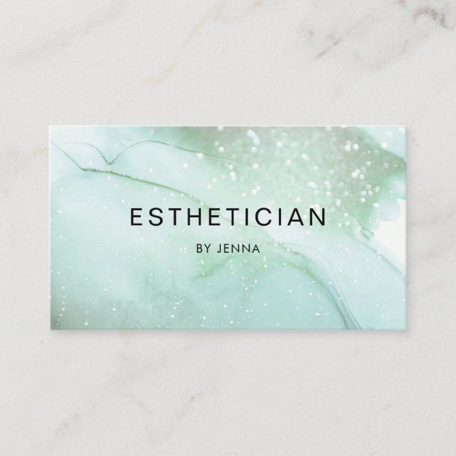 Modern  Trendy Glitter Salon  Business Card  (Front)