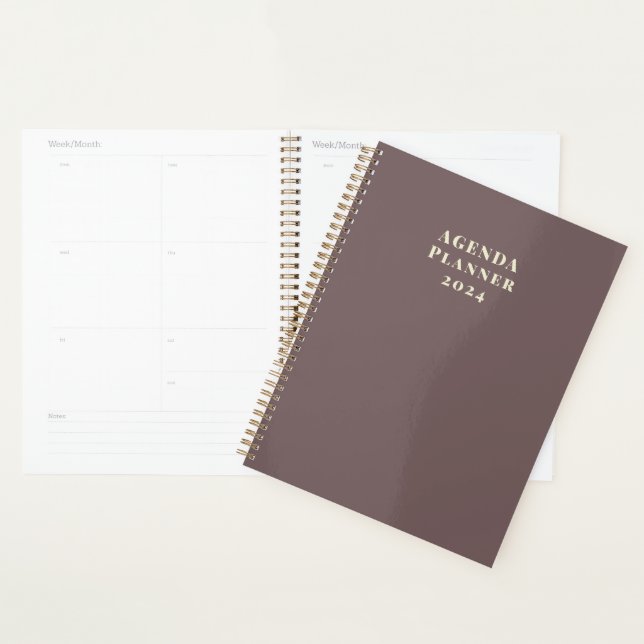 Modern Trendy Gold Agenda Planner 2024 (Display)