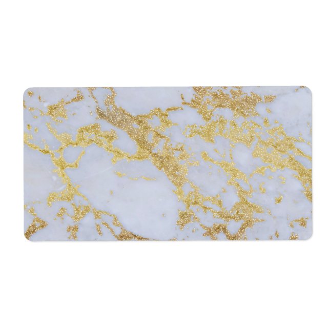 Modern Trendy Gold Glitter Marble (Front)
