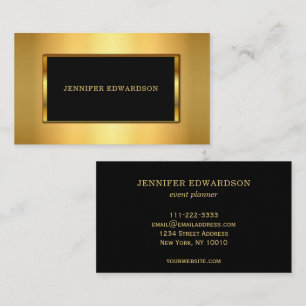 Modern trendy Gold Glitter stylish professional Business Card