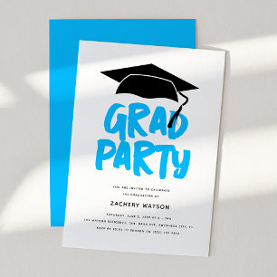 Modern Trendy GRAD Party Graduation Invitation