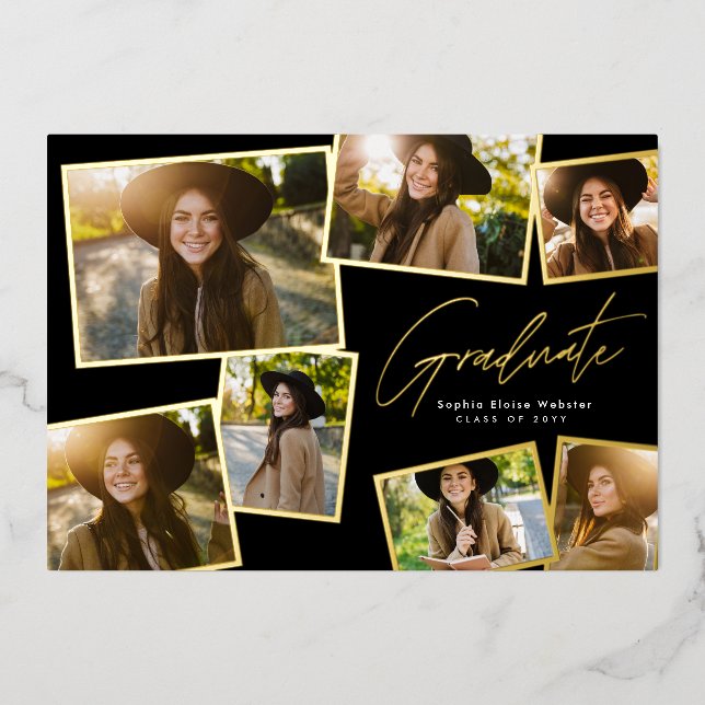 Modern trendy graduate 7 photo graduation (Front)