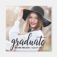 Modern Trendy Graduation Photo Announcement  Sq