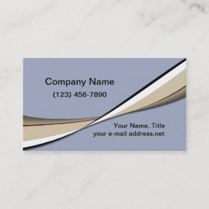 Modern Trendy Graphic Tan Blue Business Card