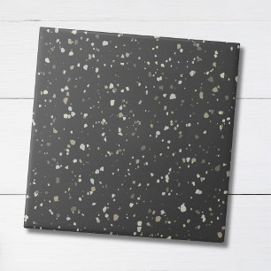 Modern Trendy Gray Terrazzo Pattern Tile