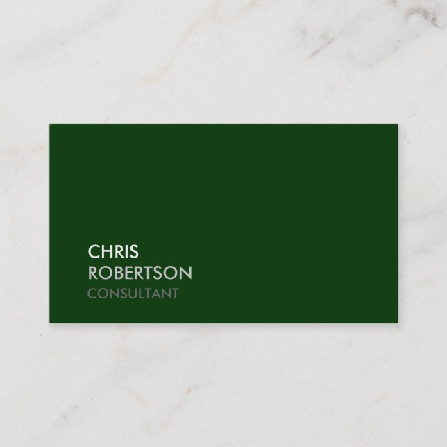 Modern Trendy Green Attractive Business Card (Front)