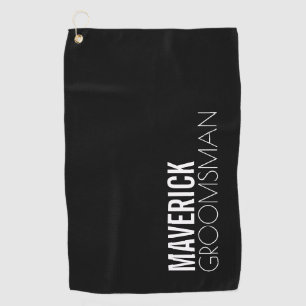 Modern Trendy Groomsmen Gift Masculine Wedding Golf Towel
