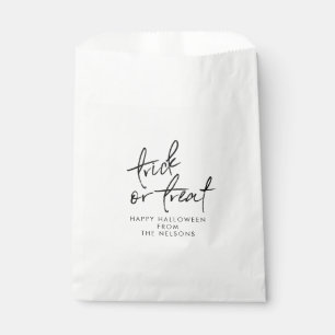 Modern Trendy Halloween Candy Trick or Treat Favour Bags