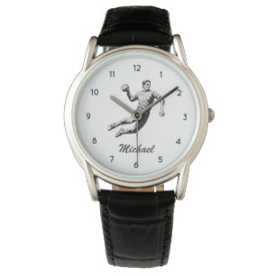 Modern Trendy Handball Player  Personalised Watch