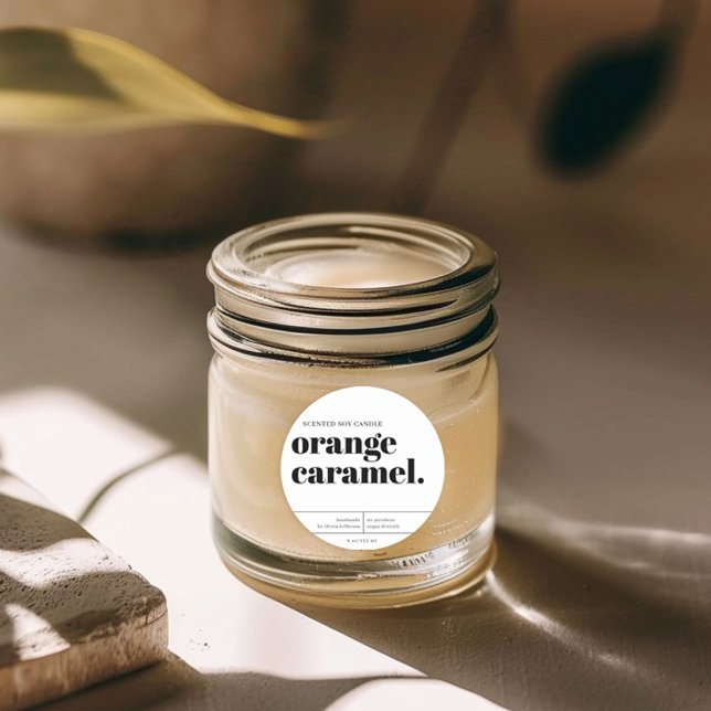 Modern Trendy Handmade Candle Product Label (Creator Uploaded)
