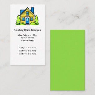 Modern Trendy Home Services Colourful Business Car Card