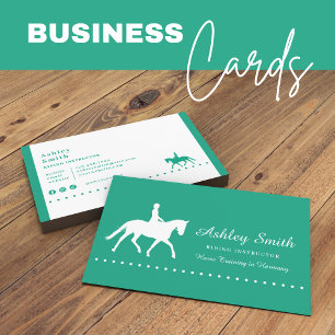 Modern Trendy Horse Trainer Business Card