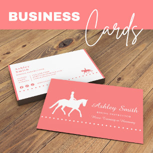 Modern Trendy Horse Trainer Business Card