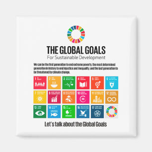 Modern Trendy Inspirational Sustainability Goals Magnet