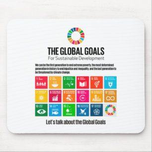 Modern Trendy Inspirational Sustainability Goals Mouse Mat