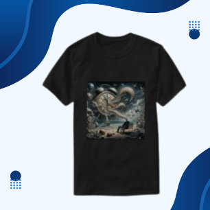 Modern Trendy Man Time Sky Surreal T-Shirt