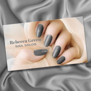 Modern Trendy Manicurist Nail Artist Nail Salon Business Card
