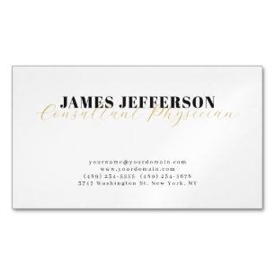 Modern Trendy Minimalist Plain Magnetic Business Card