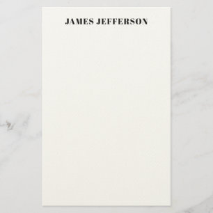 Modern Trendy Minimalist Plain Stationery