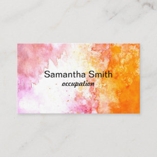 Modern Trendy Paint Splatter Splash Abstract Business Card