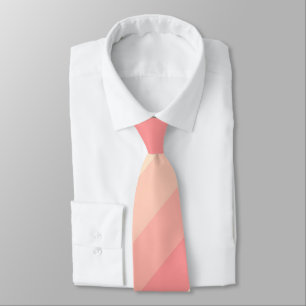 Modern Trendy Peach Colour Stripes Elegant Cute Tie