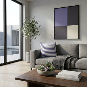 Modern Trendy Periwinkle Blue Stripes Cushion