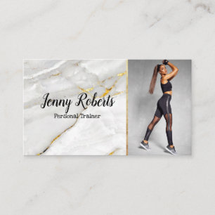 Modern & Trendy Personal Trainer Fitness Business  Business Card