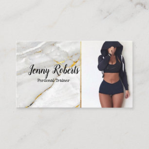 Modern & Trendy Personal Trainer Fitness Business  Business Card