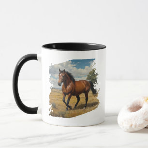 Modern Trendy Personalised Horse Lover Photo  Mug