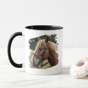 Modern Trendy Personalised Horse Lover Photo  Mug