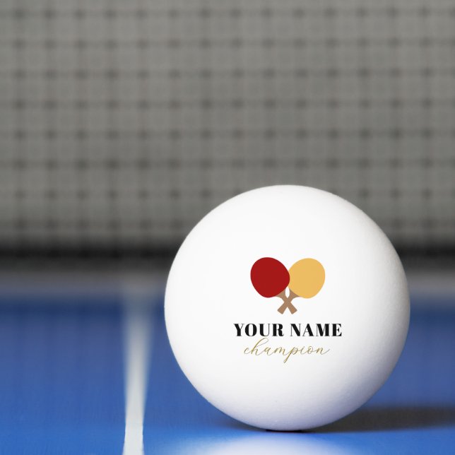 Modern Trendy Personalised Name Ping Pong Ball     (Net)