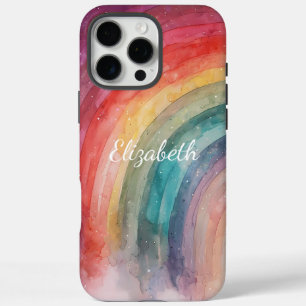 Modern Trendy Personalised Rainbow  iPhone 16 Pro Max Case