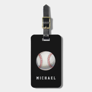 Modern Trendy Personalized baseball ball  Luggage Tag