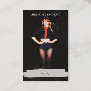 Modern Trendy Photo Business Card