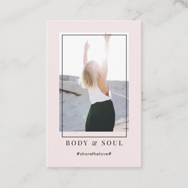 Modern Trendy Photo Business Card (Front)