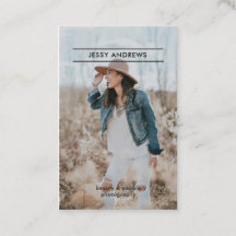 Modern Trendy Photo Business Card